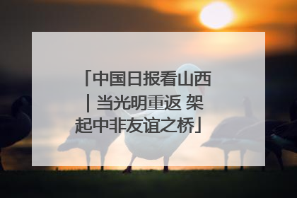 中国日报看山西｜当光明重返 架起中非友谊之桥