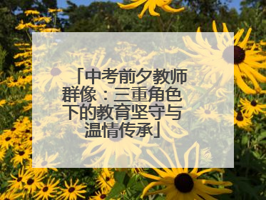 中考前夕教师群像：三重角色下的教育坚守与温情传承