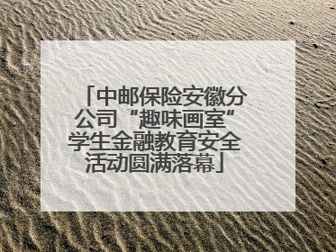 中邮保险安徽分公司“趣味画室”学生金融教育安全活动圆满落幕