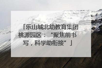 乐山城北幼教育集团桃源园区：“聚焦前书写，科学助衔接”