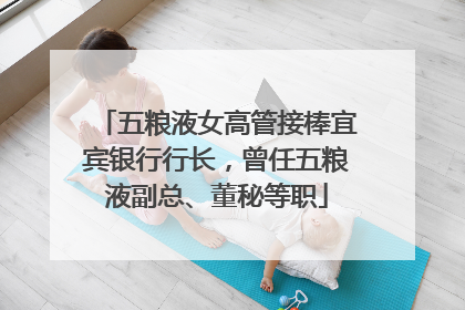 五粮液女高管接棒宜宾银行行长，曾任五粮液副总、董秘等职