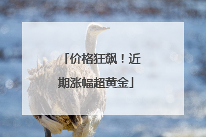 价格狂飙！近期涨幅超黄金