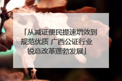 从减证便民提速增效到规范优质 广西公证行业锐意改革蓬勃发展