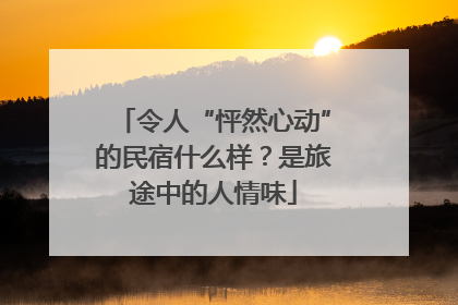 令人“怦然心动”的民宿什么样？是旅途中的人情味