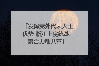 发挥党外代表人士优势 浙江上虞统战聚合力助共富