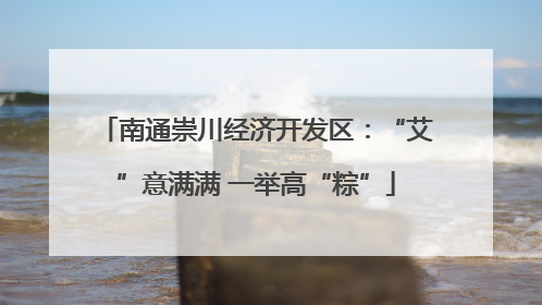 南通崇川经济开发区：“艾”意满满 一举高“粽”