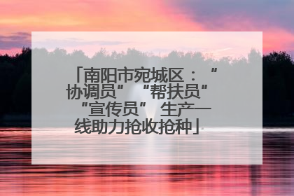 南阳市宛城区：“协调员”“帮扶员”“宣传员” 生产一线助力抢收抢种