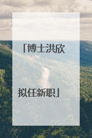 博士洪欣拟任新职