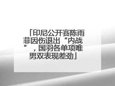 印尼公开赛陈雨菲因伤退出“内战”，国羽各单项唯男双表现差劲