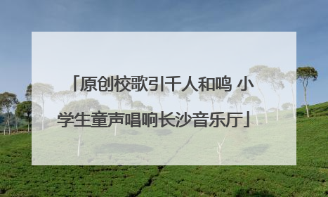 原创校歌引千人和鸣 小学生童声唱响长沙音乐厅
