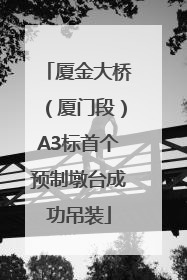 厦金大桥（厦门段）A3标首个预制墩台成功吊装