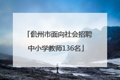 儋州市面向社会招聘中小学教师136名