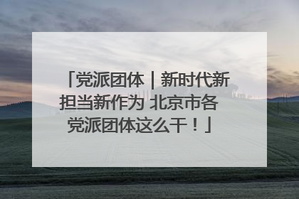 党派团体｜新时代新担当新作为 北京市各党派团体这么干！