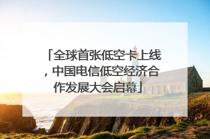 全球首张低空卡上线，中国电信低空经济合作发展大会启幕