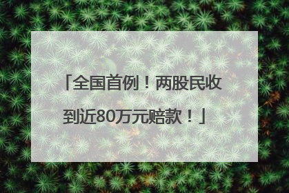 全国首例！两股民收到近80万元赔款！