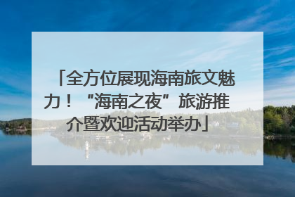 全方位展现海南旅文魅力！“海南之夜”旅游推介暨欢迎活动举办