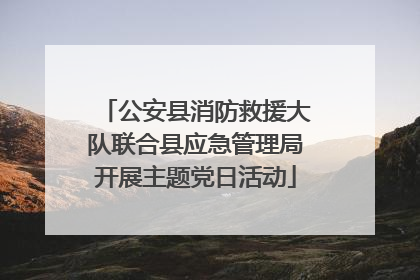 公安县消防救援大队联合县应急管理局开展主题党日活动