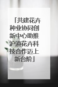 共建花卉种业协同创新中心助推沪滇花卉科技合作迈上新台阶