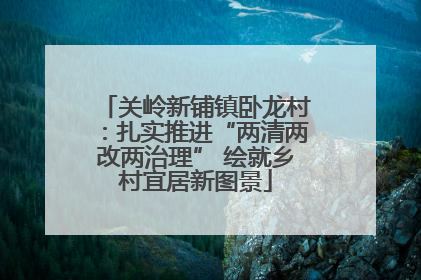 关岭新铺镇卧龙村：扎实推进“两清两改两治理” 绘就乡村宜居新图景