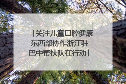 关注儿童口腔健康 东西部协作浙江驻巴中帮扶队在行动