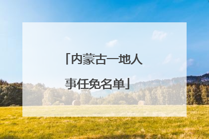内蒙古一地人事任免名单
