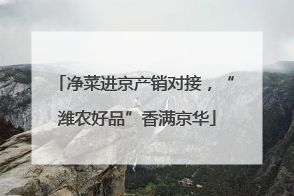 净菜进京产销对接，“潍农好品”香满京华