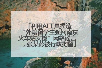 利用AI工具捏造 “外籍留学生强闯南京火车站安检”网络谣言，张某燕被行政拘留