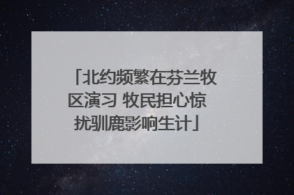 北约频繁在芬兰牧区演习 牧民担心惊扰驯鹿影响生计