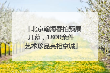 北京翰海春拍预展开幕，1800余件艺术珍品亮相京城