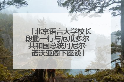 北京语言大学校长段鹏一行与厄瓜多尔共和国总统丹尼尔·诺沃亚阁下座谈