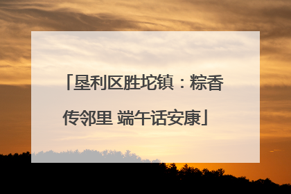 垦利区胜坨镇：粽香传邻里 端午话安康