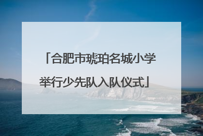 合肥市琥珀名城小学举行少先队入队仪式