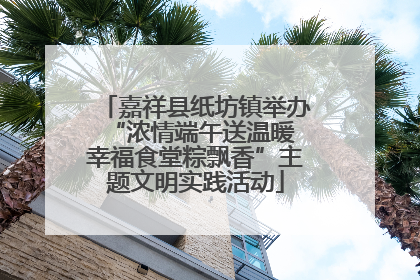 嘉祥县纸坊镇举办“浓情端午送温暖 幸福食堂粽飘香”主题文明实践活动