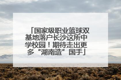 国家级职业篮球双基地落户长沙这所中学校园！期待走出更多“湖南造”国手
