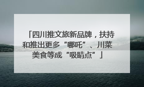 四川推文旅新品牌，扶持和推出更多“哪吒”、川菜美食等成“吸睛点”