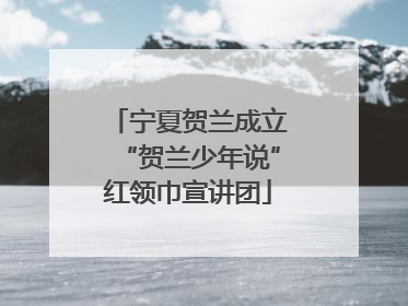 宁夏贺兰成立“贺兰少年说”红领巾宣讲团