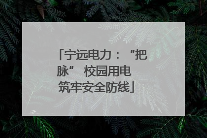 宁远电力：“把脉” 校园用电 筑牢安全防线