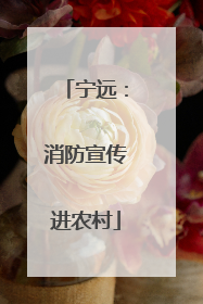 宁远：消防宣传进农村