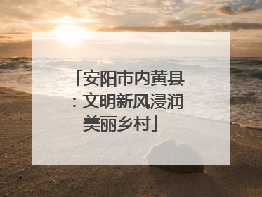 安阳市内黄县：文明新风浸润美丽乡村