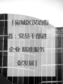 宛城区汉冶街道：党员干部进企业 精准服务促发展