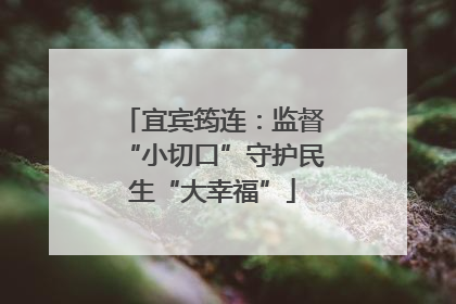宜宾筠连：监督“小切口”守护民生“大幸福”