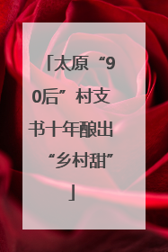 太原“90后”村支书十年酿出“乡村甜”