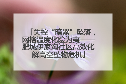 失控“暗器”坠落，网格温度化险为夷——肥城伊家沟社区高效化解高空坠物危机