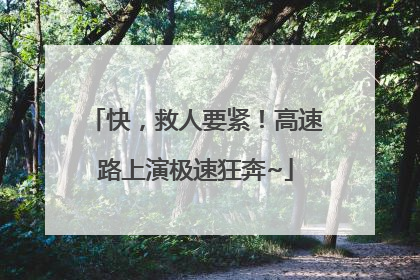 快，救人要紧！高速路上演极速狂奔~
