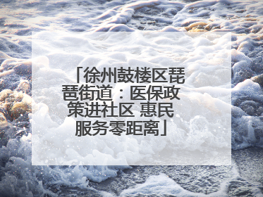 徐州鼓楼区琵琶街道：医保政策进社区 惠民服务零距离