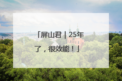 屏山君｜25年了，很效能！