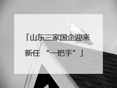山东三家国企迎来新任 “一把手”