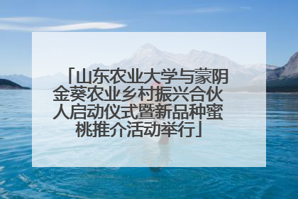山东农业大学与蒙阴金葵农业乡村振兴合伙人启动仪式暨新品种蜜桃推介活动举行