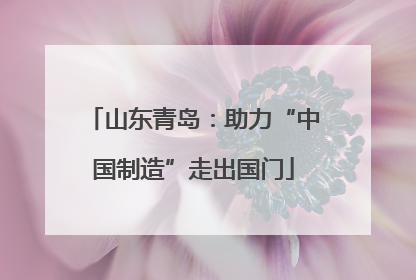 山东青岛：助力“中国制造”走出国门