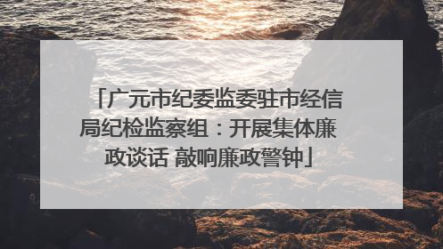 广元市纪委监委驻市经信局纪检监察组：开展集体廉政谈话 敲响廉政警钟